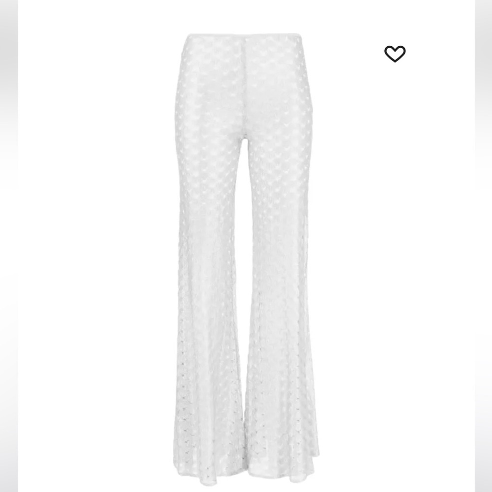 MISSONI ZIG-ZAG-WOVEN MESH FLARED TROUSERS, SIZE IT 40